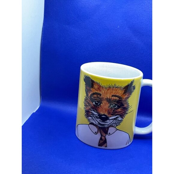 Mr. & Mrs. Fox Mug With Whimsical Design & Tie-Dressed Fox Characters - 12 oz  M - Picture 2 of 10